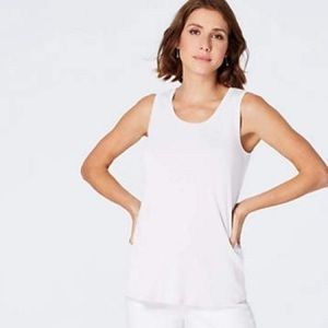 J.Jill White Soft Stretchy Tank Top